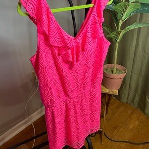 NWOT Lilly Pulitzer Ruffle Eyelet Romper Dress
